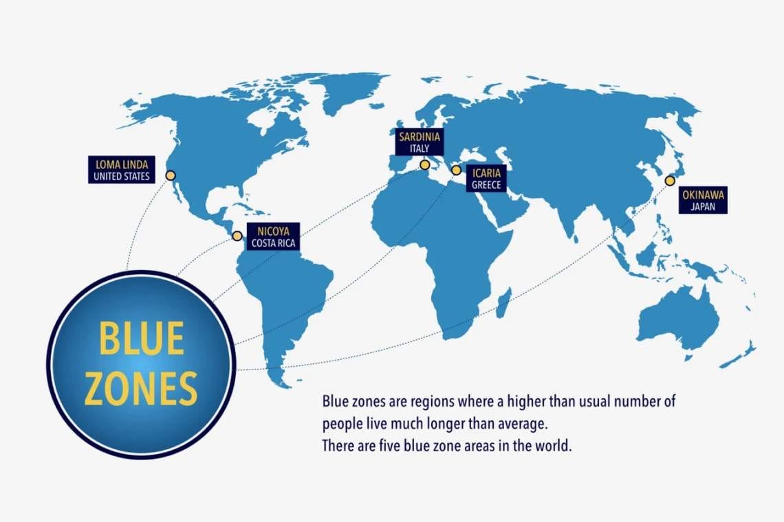 Blue Zones World Map