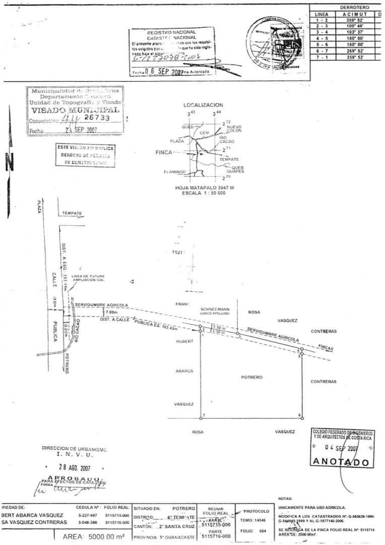 Lot 5000m2 Playa Potrero
